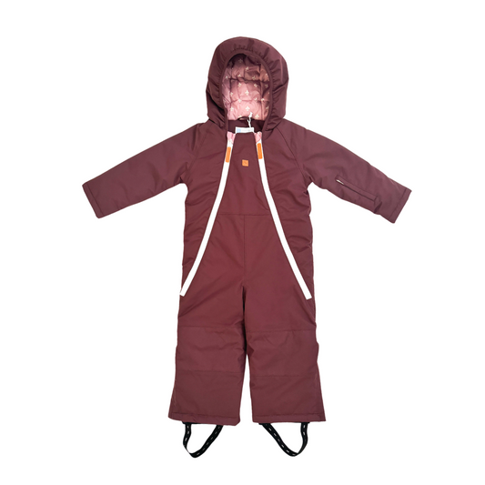 Fleur De Lis Snowsuit in Cranberry