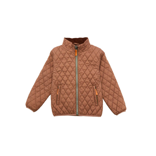 Women's Quilted Puffer Jacket in Cocoa Brown