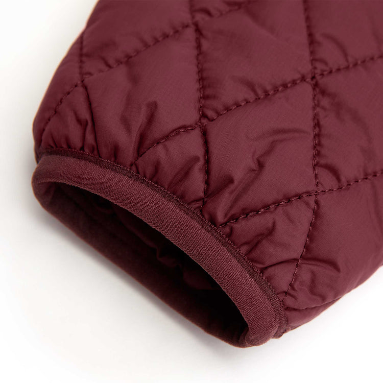 Women's Quilted Puffer Jacket in Cranberry