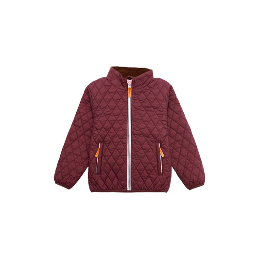 Kids' Quilted Puffer Jacket in Cranberry