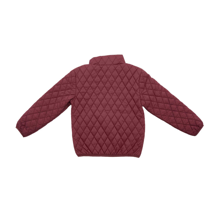 Women's Quilted Puffer Jacket in Cranberry