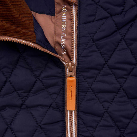 Women's Quilted Puffer Jacket in Navy