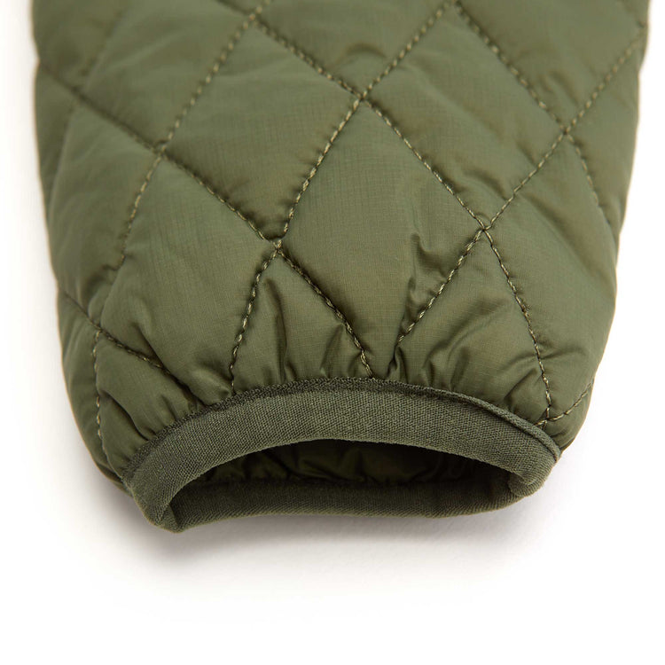 Women's Quilted Puffer Jacket in Olive Green