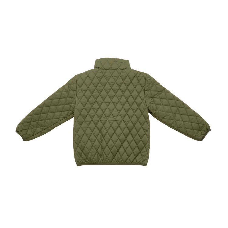 Women's Quilted Puffer Jacket in Olive Green